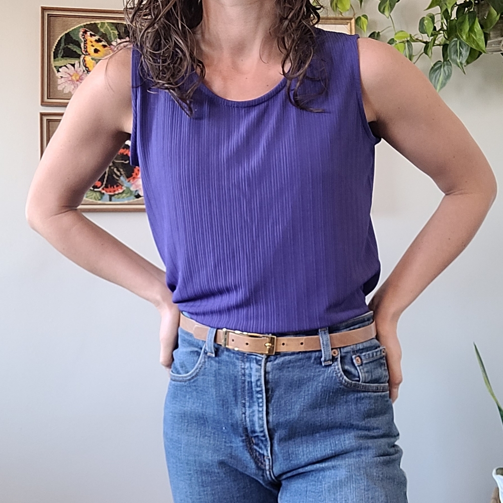 Purple slinky tank